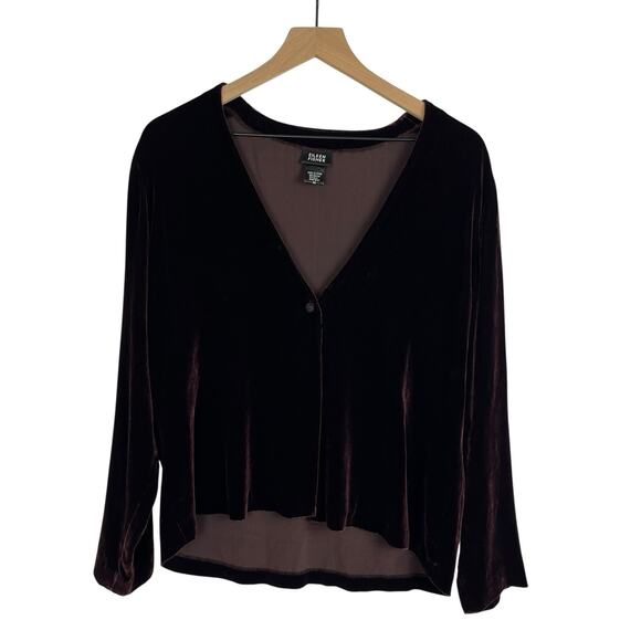 Women’s Eileen Fisher 3 PC Silk Skirt Velvet Top + Jacket Purple M Event Wedding - Picture 7 of 16